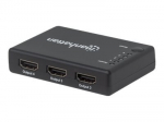 MH 4K Compact 4-Port HDMI Splitter black