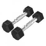 Sporto prekės, TUNTURI Platinum, &scaron;e&scaron;iakampės formos guminiai hanteliai, 2 &times; 1 kg, 1 vnt.