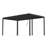 Pavėsinė Home4You MIRADOR-80 3x5 m tamsiai pilka aliumininė modernaus dizaino