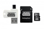 "goodram" atminties kortelė "micro secure digital" kortelė "all-in-on", 32 gb, daugkartinė pakuotė, m1a4-0320r12, uhs-i u1 (10 klasė), daugkartinė pakuotė su skaitytuvu