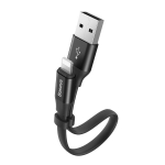 Plok&scaron;čias USB - Lightning kabelis su laikikliu, 23 cm, juodas