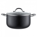 Puodas LY-6QT 5,7 L 35x24x19 cm aliuminis su stiklo dangčiu