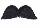 Sparnai Angel's Wings, juodi, 75x30 cm, 1 pak/1 vnt