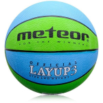 Krep&scaron;inio kamuolys METEOR Layup, 3 dydis, mėlynas/žalias