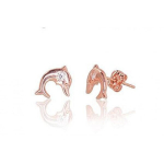 Auksiniai auskarai moterims Diamond Sky Dolphin's Love XIII