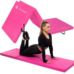 Sulankstomas gimnastikos čiužinys Springos, rožinis