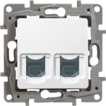 Legrand Niloe dvigubas Rj45 lizdas, Kat. 6, baltas