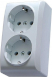 Ospel Bis dvigubas Schuko lizdas Gn-2bs/00, baltas