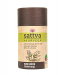 Augaliniai tamsiai rudi plaukų dažai Dark Brown Sattva Ayurveda, 150g