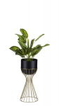 Modernus gėlių stovas Loft, auksinis/juodas, 46 cm