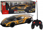 Nuotoliu valdomas automobilis su &scaron;viesos efektais Lean Toys 1:16, geltonas