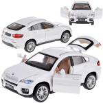 Metalinis žaislinis automobilis MSZ BMW X6, baltas