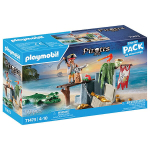 PLAYMOBIL 71473 StarterPack Pirate su aligatoriumi, piratai, 4 metų ir vyresni