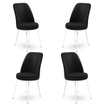 Kėdės rinkinys (4 vienetai) Dexa - Black, White