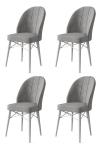 Kėdės rinkinys (4 vienetai) Ritim - Grey, White