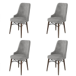 Kėdės rinkinys (4 vienetai) Pare - Grey, Brown
