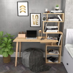 Ra&scaron;omasis stalas ir lentyna Kalune Design Vina 322RTC1317, rudas
