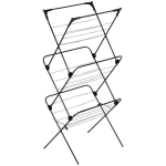 Metalinė skalbinių džiovyklė, 61x58x136 cm, juoda
