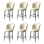 Baro kėdės rinkinys (6 vienetai) Fora - Cream, Black