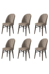 Kėdės rinkinys (6 vienetai) Ritim - Cappuccino, Brown