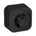Viengubas "ToDo 2P+Z Schuko" lizdas IP20, juodas, Czarny