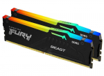 Operatyvioji atmintis (RAM) Kingston Fury Beast RGB 32GB (2x16GB) DDR5 6400MT/s CL32 EXPO KF564C32BBEAK2-32