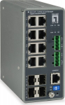 LevelOne IGU-1271 valdomas L3 Gigabit Ethernet komutatorius, 8 prievadai, 24 Gbit/s, pilkas