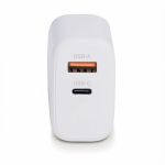 Įkroviklis - LINDY 65W USB Type A & C GaN Įkroviklis, Baltas