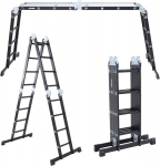 Kopėčios al.sulankst.+platf. 4dx4pak. 2,26-4,68cm,DRAUMET