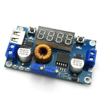 Keitiklis XL4015E - 5A - 1.3V-30V Step-down - su voltmetru ir ampermetru