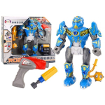 Surenkamas mėlynas robotas