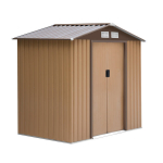 Įrankių sandėliukas su stumdomosiomis durimis 2,13 x 1,30 x 1,85 cm Metalo Geltonas