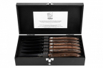 Laguiole steiko peiliai Luxury Line Wenge 6 vnt. Eleganti&scaron;ka dovanų dėžutė