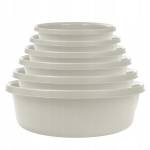Plastikinis dubuo skalbiniams, baltas, 9 L