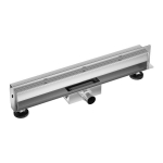 W-Drain NEXT 2in1 Sieninis linijinis 80 cm dvipusis chromuotas nutekamasis vamzdis