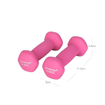 Songmics 2x 0.5 kg vinilinės hantelės, rožinės