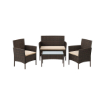 Sodo baldai, 99x55x82cm, 71x41x39cm, 57x55x82cm, ruda