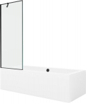 Vonia Mexen Cube su apdaila ir stiklo sienele, 170x80 cm + 70 cm