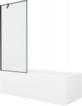 Vonia Mexen Cubik su apdaila ir stiklo sienele, 170x70 cm + 80 cm