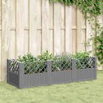 Sodo lovelis su kuoliukais, pilkas, 123,5x43,5x43,5cm, pp