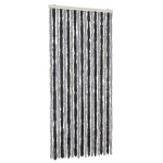 Užuolaida nuo musių, pilka ir juoda, 56x200cm, &scaron;enilis