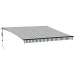 Automatinė i&scaron;traukiama markizė, antracito ir balta, 400x350cm