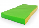 Gimnastikos čiužinys Sanro, 100x50x10 cm, žalias/geltonas, -