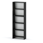 Knygų Spinta 5 Lentynos 60 Cm Juoda