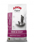 Arion Original Skin&Coat Adult didelių veislių suaugusiems &scaron;unims su la&scaron;i&scaron;a, 12 kg