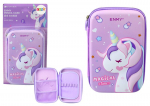 Vienaragis sulankstomas pie&scaron;tukinis dėklas violetinės spalvos 23x15cm - Leantoys