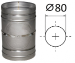 Dūmtraukio vamzdis su revizija Akvilon L250xD80mm