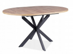 Gaston Modern Round Extendable Dining Table &ndash; Sand Finish