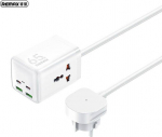 REMAX RP-U157 65W ilgintuvas ir EU, US, UK adapteris su papildomais 2xType-C, 2xUSB (1,5 m, EU)