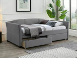 Lova Lanta Velvet, 90x200 cm, pilka